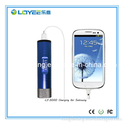 OEM Fashion Unique Design LED Flashlight Power Bank 2600mAh